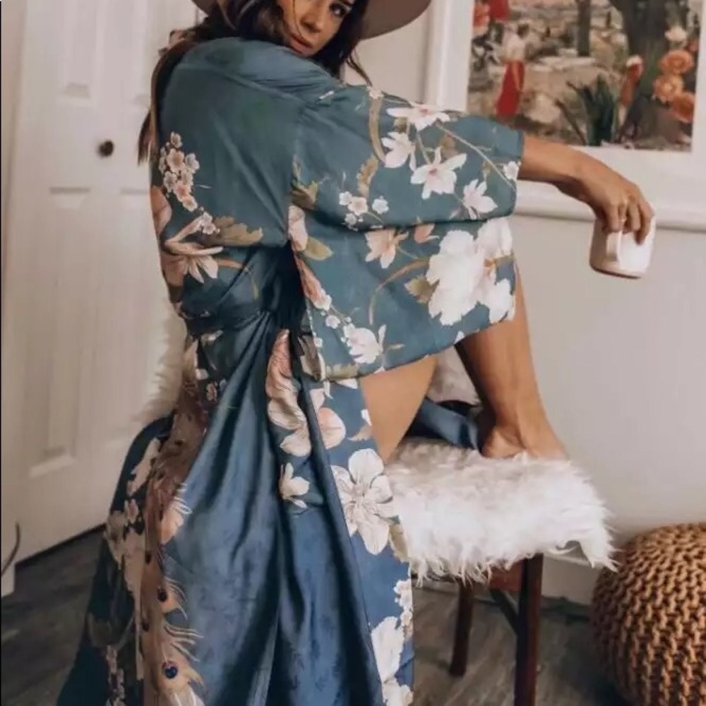 Bird Of Paradise Gypsy Bohemian Kimono - Picture 5 of 16